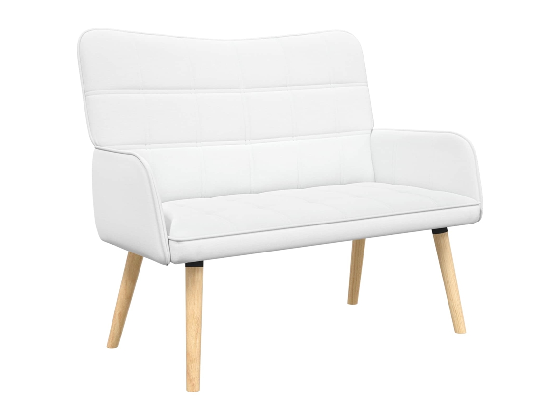 Sofá para 2 Pessoas Branco 115 X 61 X 87 Cm Tecido MAISON EXCLUSIVE