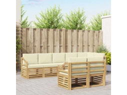 Vidaxl Conjunto De Sofás Para Exterior 8 Unid. Branco E Creme