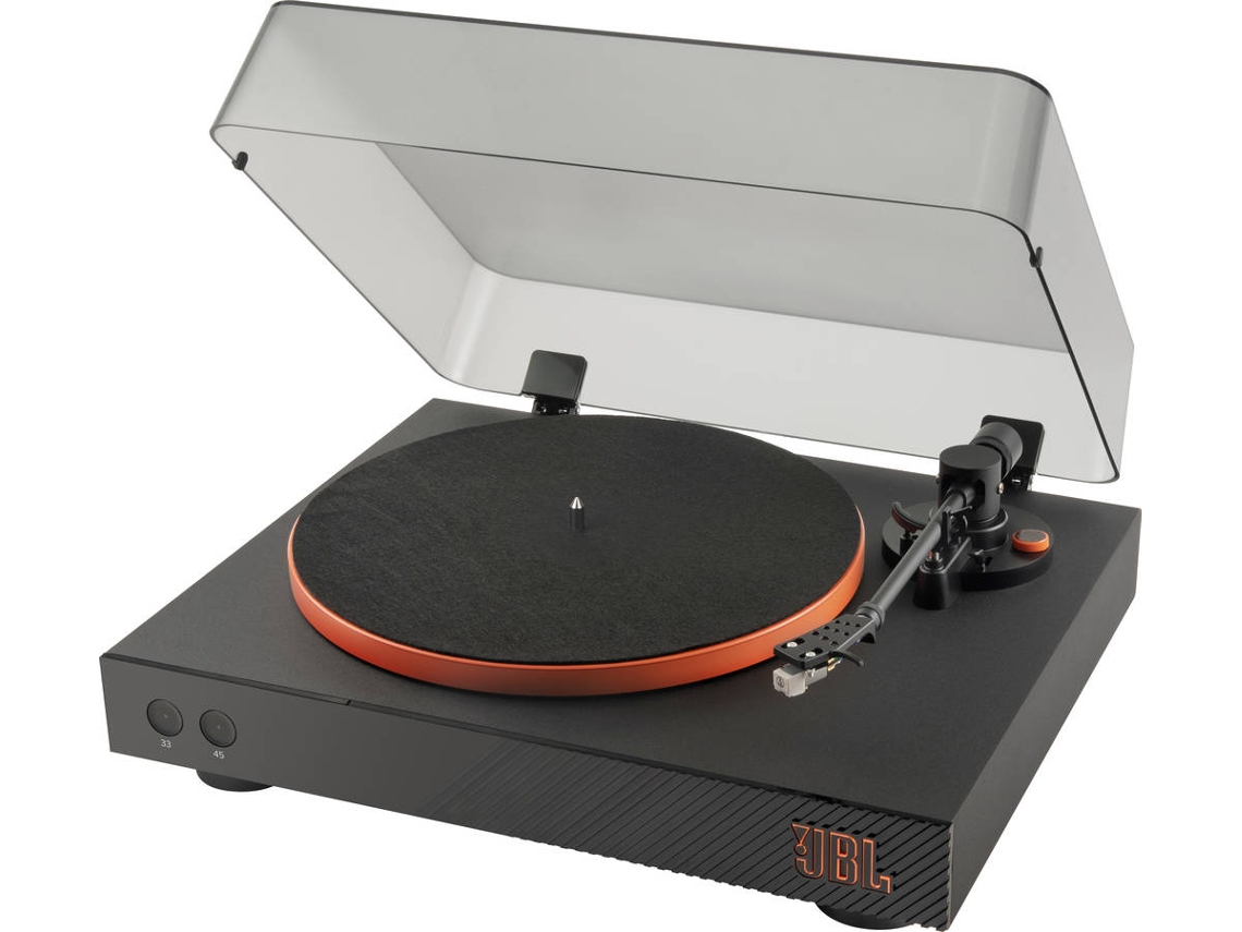 Gira-discos JBL Spinner BT (Manual - Correia - 33 1/3 - 45 - Laranja)