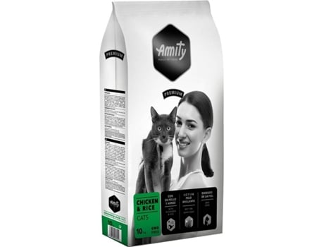 Ração para Gatos AMITY Premium (10Kg - Seca - Adulto - Sabor: Frango e Arroz)