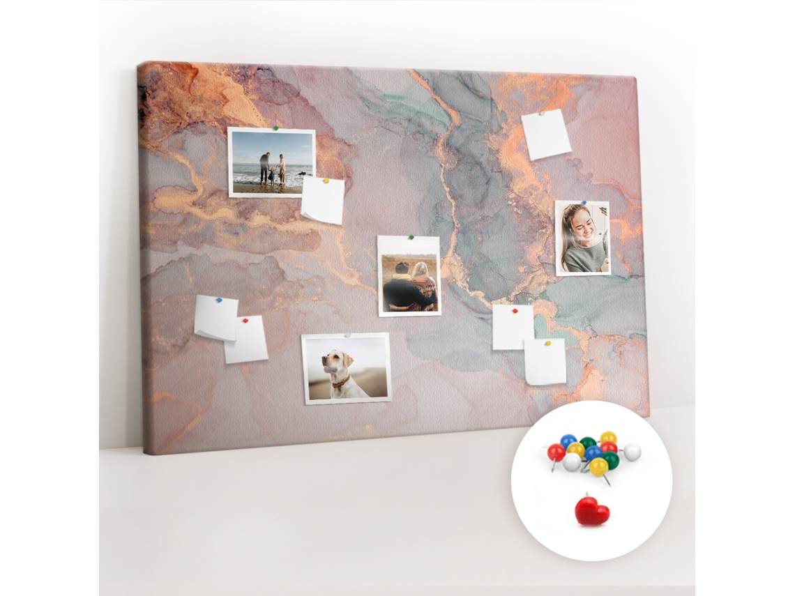 Painel De Cortiça Para Parede Mármore Decorativo Para O Escritório Espelharte (120x80 Cm)