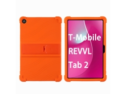 Capa De Silicone Macio E Resistente A Impactos, Compatível Com O Tablet T Mobile Revvl Tab 2 De 10,1 Polegadas.cor Laranja Ushion