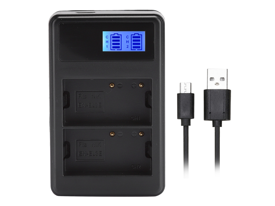 Lurelia Carregador De Bateria 1-2a 4,2/4,35v 2a 10w 5v Compatível Nikon Com Visor Lcd