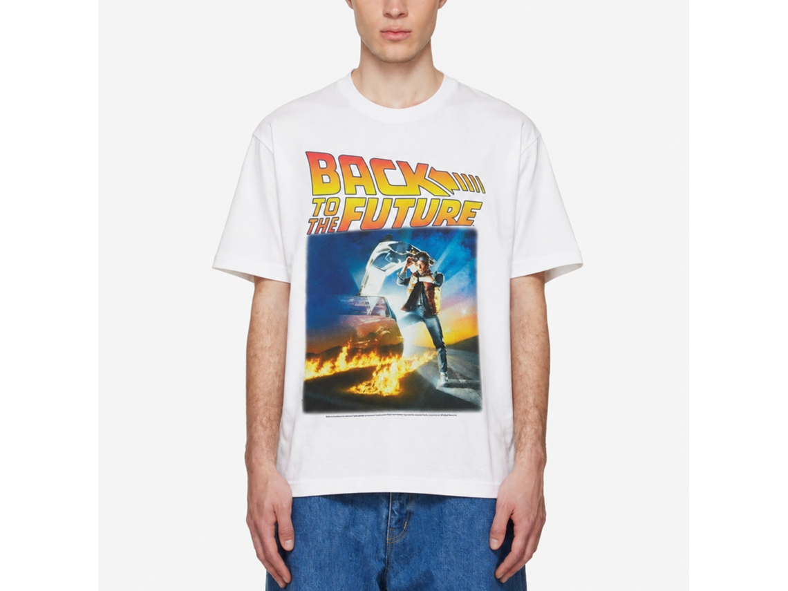 Rockinstone Back To The Future Movie This Time White Adult T-shirt Size:m
