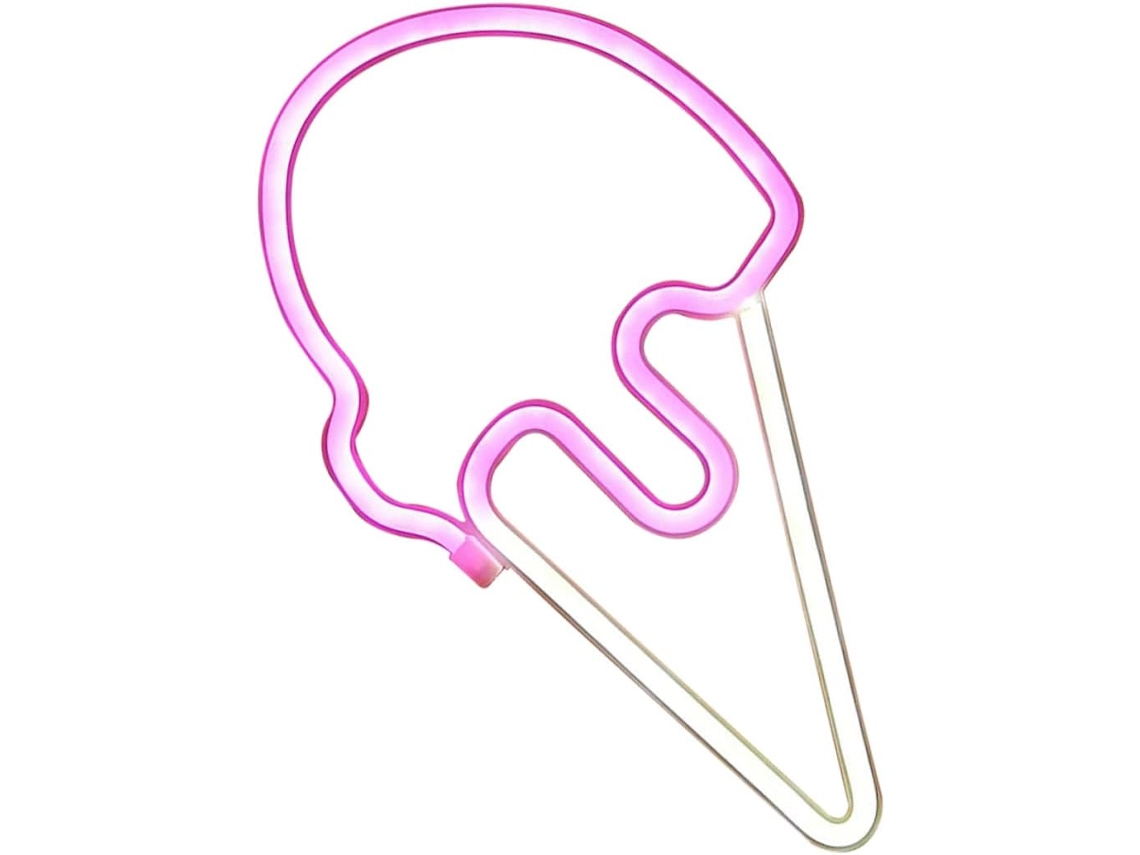 Luminária Led Neon Branca em Plástico, Iluminação Decorativa Sólida para Decoração de Quarto. SFUSHOS