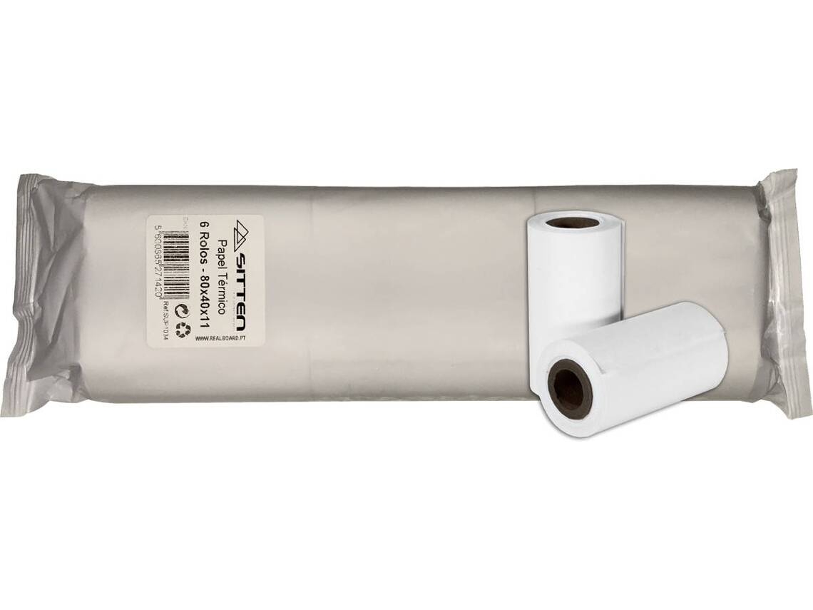 Pack 6 Rolos SITTEN Fita Térmica 80x40x11