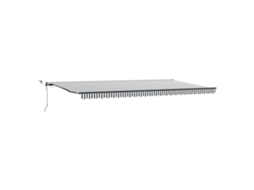 Toldo retrátil automático com LEDs 600x300 cm antracite/branco MAISON EXCLUSIVE