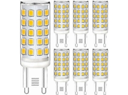 Lâmpada Led, 6 Unidades, Base G9, 5w, 40w, 230v, 2700k, Intensidade Regulável, Para Uso Residencial, Comercial E Manutenção Elétrica