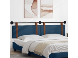 Vidaxl Cabeceira Suspensa Azul Pu Antigo