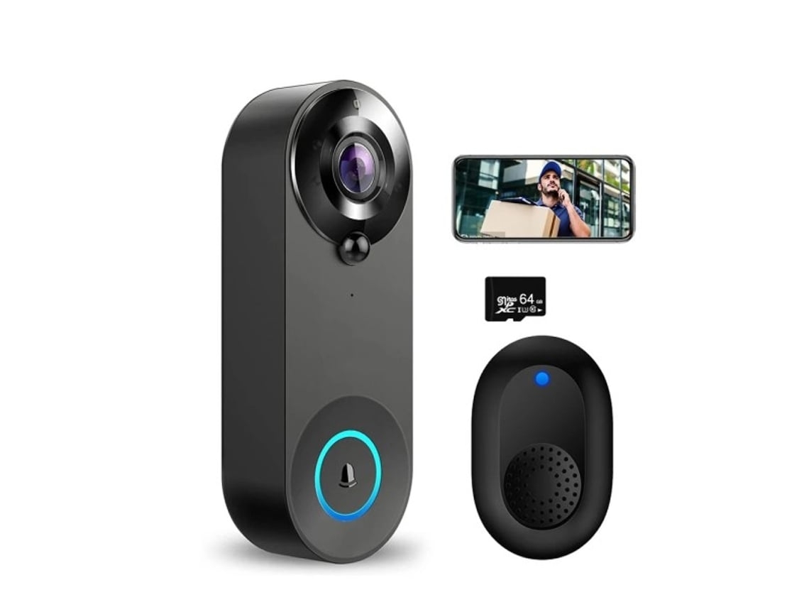 Campainha de Vídeo com Interfone e Câmera Wi Fi 1080p Sem Fio. Brilvibera_ozo