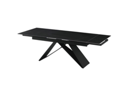 Mesa de Jantar HOME ESPRIT Preto Metal Cerâmica 160 x 90 x 75 cm