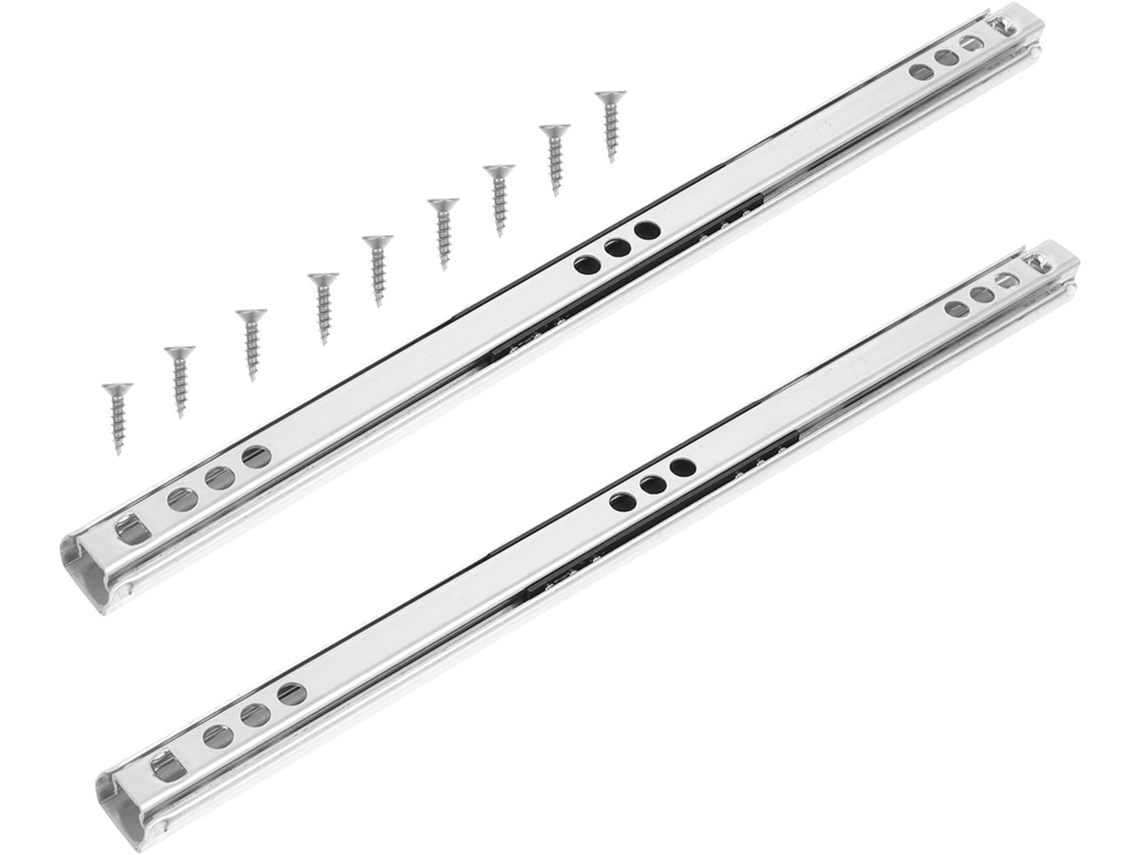2 Peças De Corrediça Gaveta Em Aço Laminado A Frio Prateado, Flexível E Estável, Em Miniatura