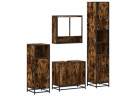 Bathroom Furniture Set, Bathroom Furniture Sets Vidaxl Marrom Madeira Processada (n/a)