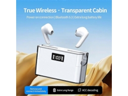 Fones De Ouvido Esportivos Semi Intra Auriculares Compatíveis Com Bluetooth, Com Estojo De Carregamento E Visor Digital Ly Ebike