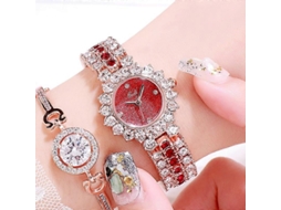 Relógio Feminino Gedi 52004 Com Pulseira De Diamantes E Mecanismo De Quartzo.