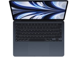 MacBook Air APPLE Meia-Noite (13.6'' - Apple M2 8-core - RAM: 8 GB - 256 GB SSD - GPU 8-core) — OS Monterey