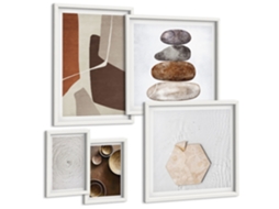 Conjunto De Pinturas Texturas Arte Moderna Espelharte (5 Peças)