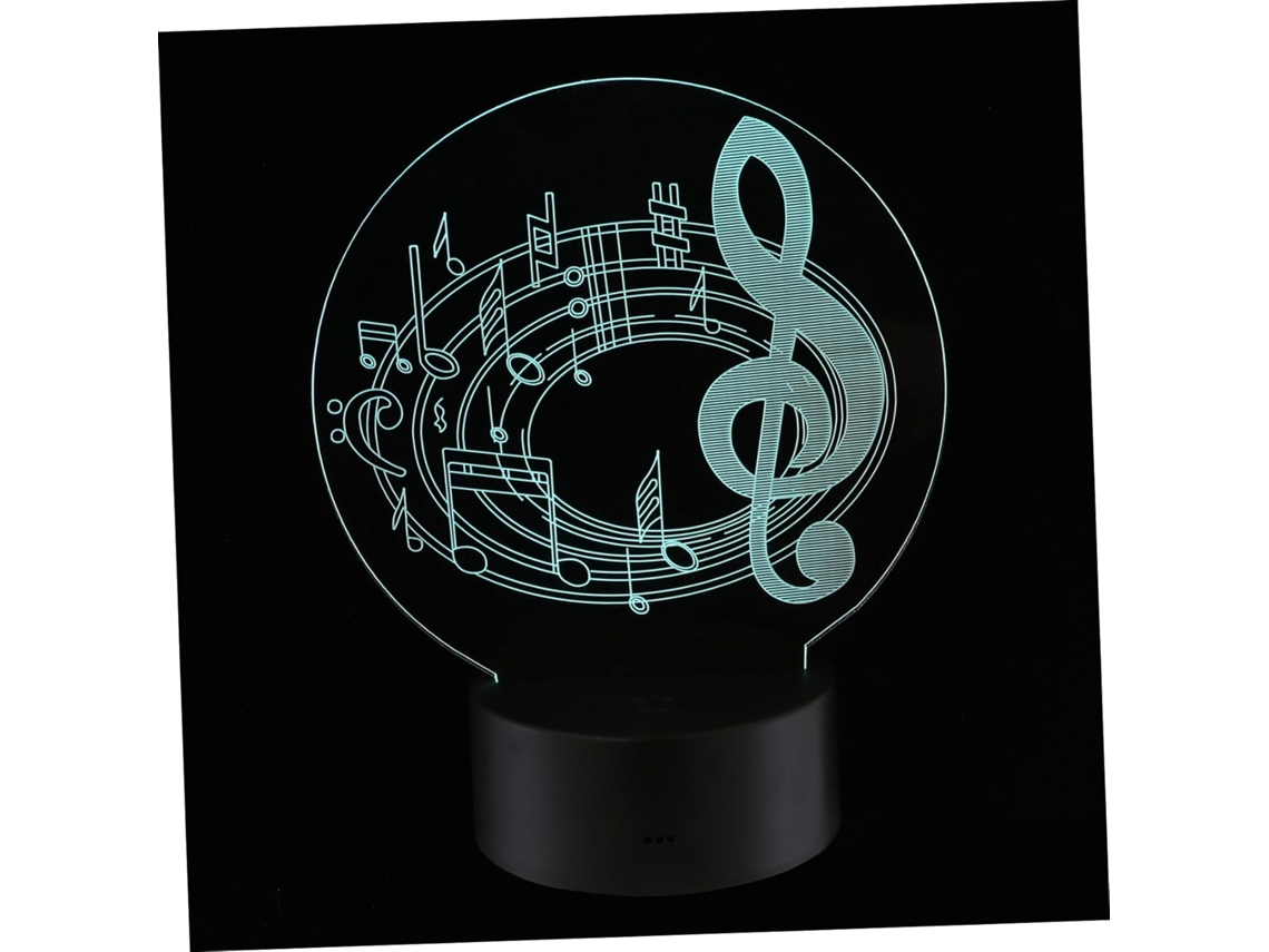 Luminária Noturna De Led Com Notas Musicais, Luz Decorativa Criativa Com Toque, Sem Necessidade De P Gokoco