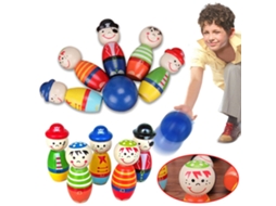 Mali brinquedo de Boneco Pirata de Madeira 5 Peças com Bola para Crianças Educativo