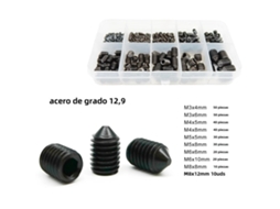Conjunto De 300 Peças De Parafusos De Cabeça Escareada E Parafusos De Cabeça Sextavada Interna (material De Aço Preto)
