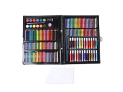 Conjunto de Canetas, 24 Lápis de Cor, 48 Giz de Cera, 48 Bastões a Óleo, 12 Cores Aquarela AQUAFORGE