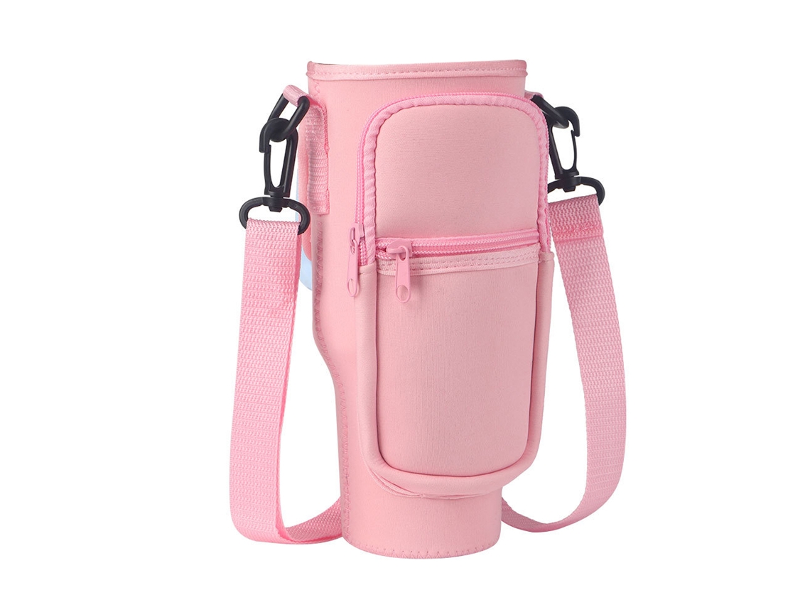 Bolsa para Garrafa de Água de 1,2 Litro Rosa, com Alça e Alça de Ombro Ajustável. MDUG (40 Oz)
