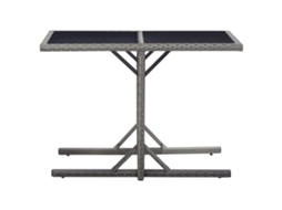 Maison Exclusive - Mesa De Jardim 110x53x72 Cm Vidro E Vime Pe Antracite