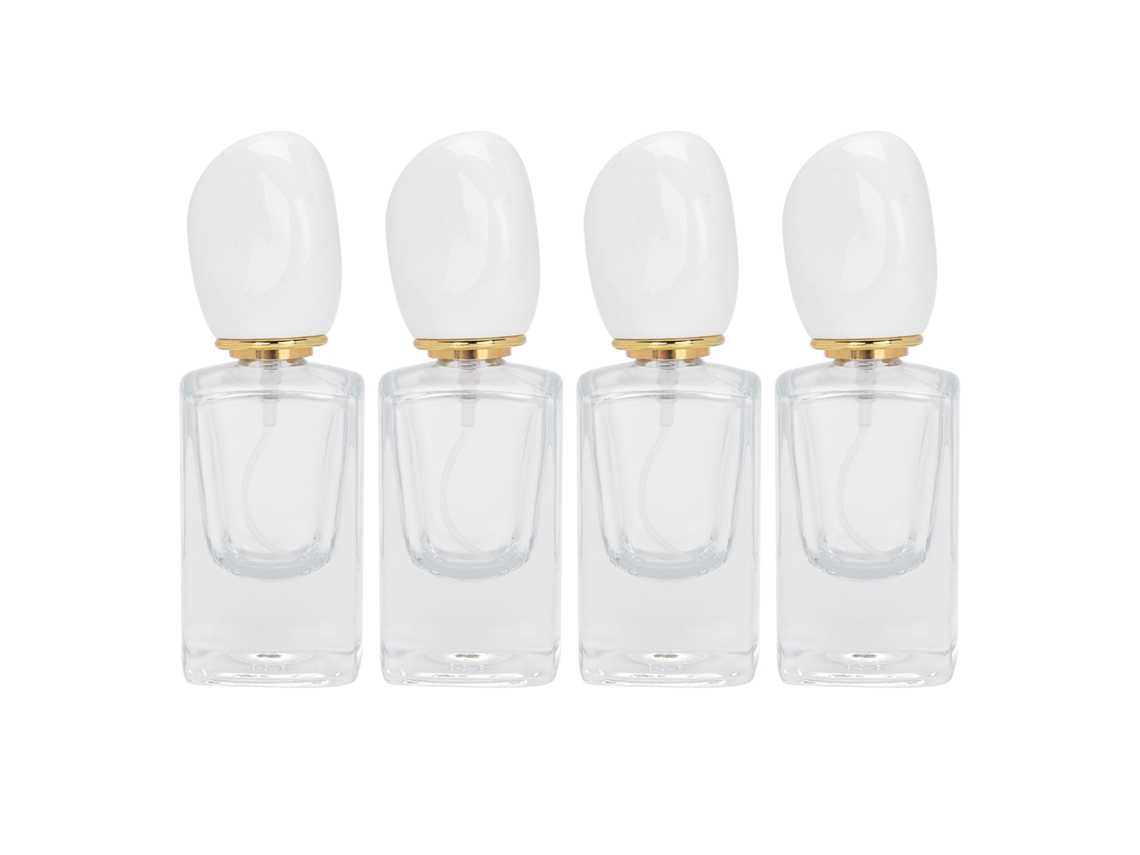 Frasco de perfume de vidro recarregável de 30ml para viagem.