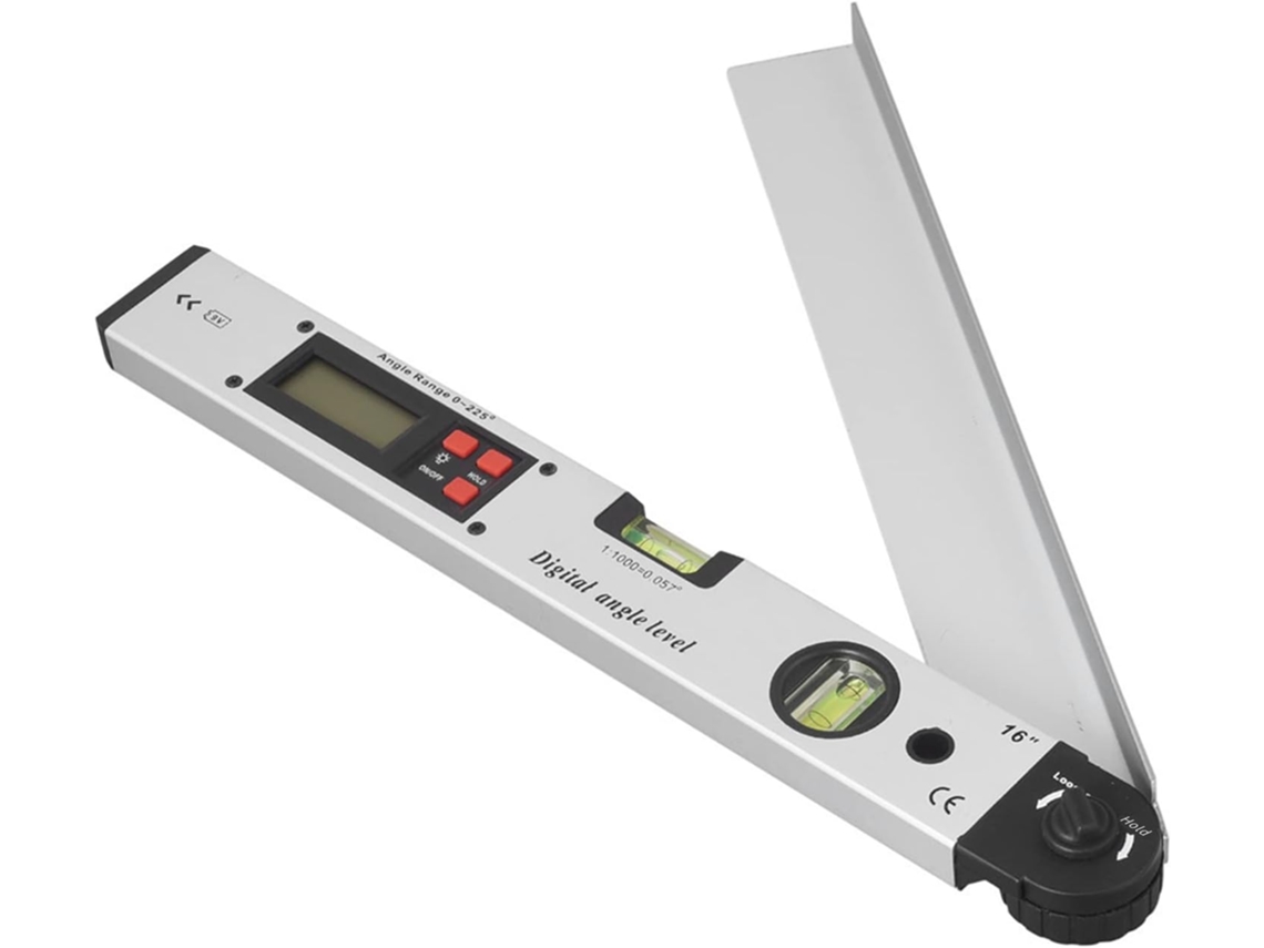 Karlak Relator Elétrico Lcd De Nível Ângulo 16 Polegadas E 225 Graus Com Barras Vertical Horizontal Indicador