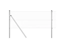 Conjunto 1 Poste De Cerca Vidaxl Prateado Aço (10 X 0,6 M)