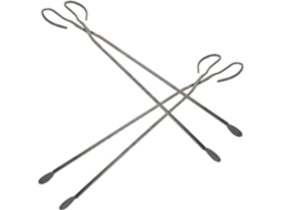 Pinça De Metal Tipo Tesoura Ibasenice 2 Peças, Ideal Para Churrasco E Coleta De Lixo, Utensílio De Cozinha