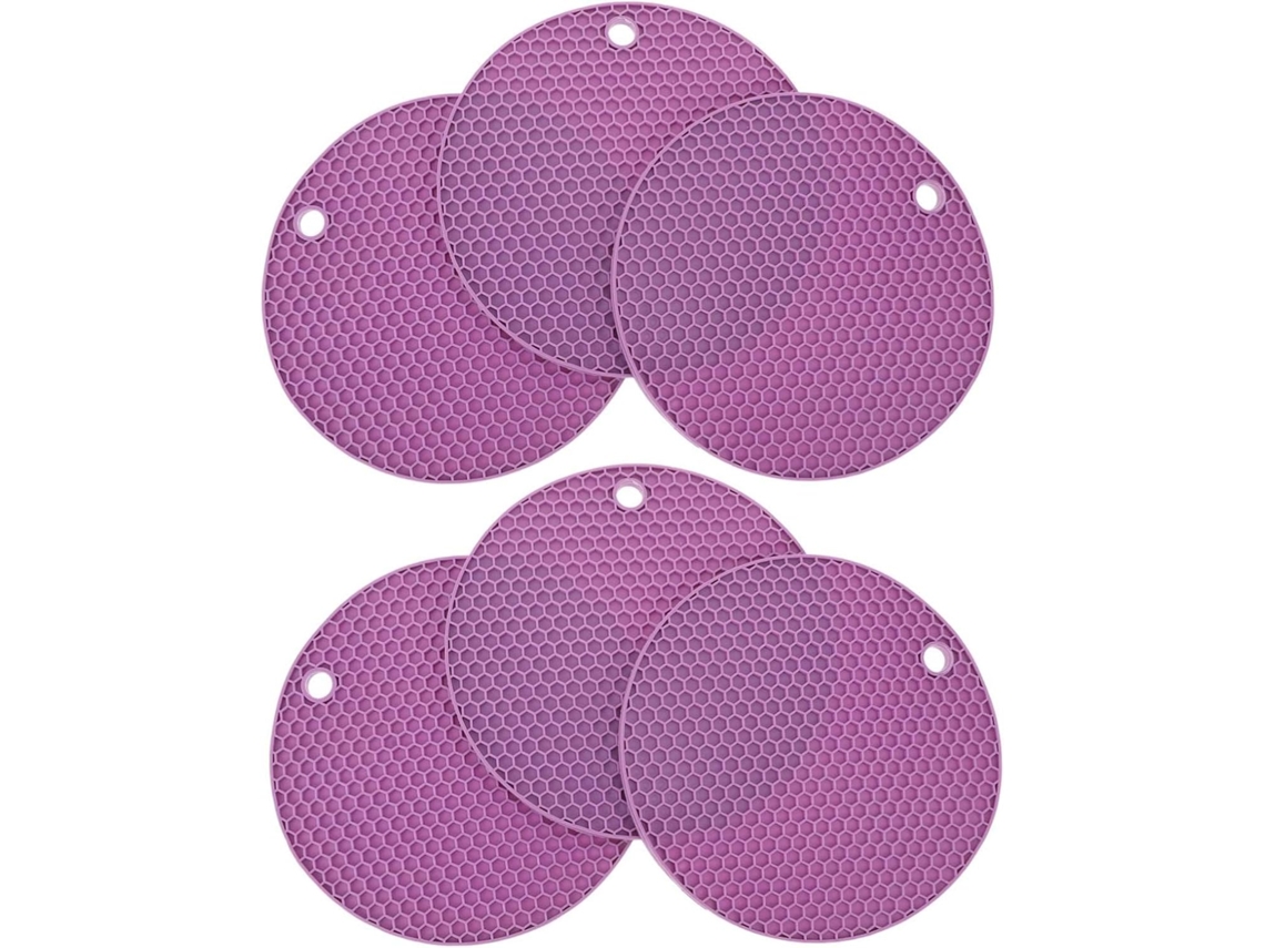 Conjunto De 6 Jogos Americanos De Silicone, Resistentes Ao Calor, Antiderrapantes, Laváveis ​​E Ideais Para Casa, Cozinha Gokoco