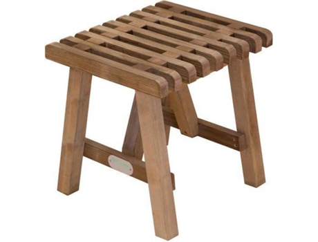 Banco de Jardim CARMO WOOD Brunch (Castanho - Madeira - 48x41x45 cm)