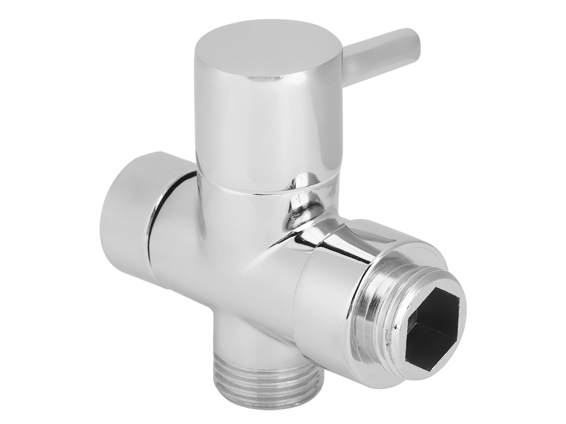 Adaptador de chuveiro G1/2 polegada, válvula desviadora, 1 entrada, 2 saídas, acessório de chuveiro