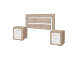 Mesa de Cabeceira Kiara SALDOSYSTOCKS Branco (160x120x3cm)