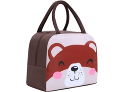 Lancheira Térmica De Desenhos Animados - Saco De Almoço Isolado - Castanho
