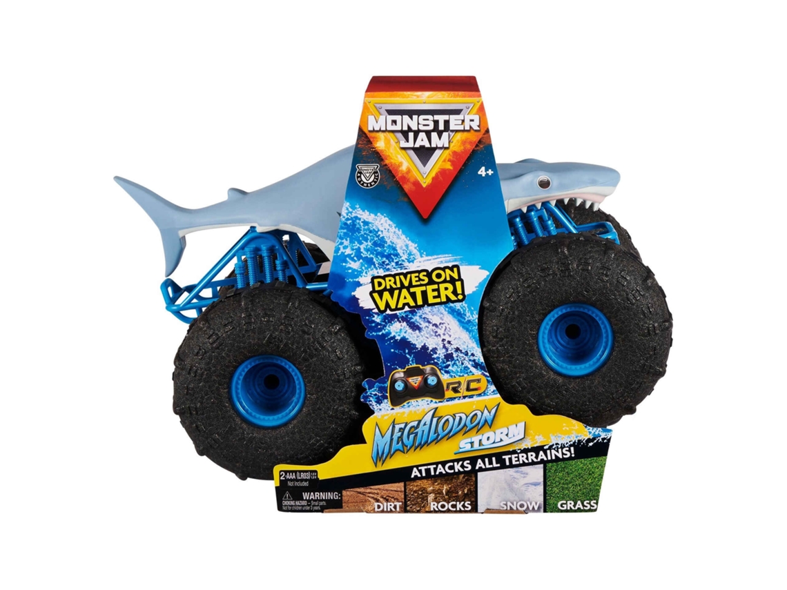 Rádio Controlo Megalodon Storm 1:15 MONSTER JAM (Idade Mínima Recomendada: 4 Anos)