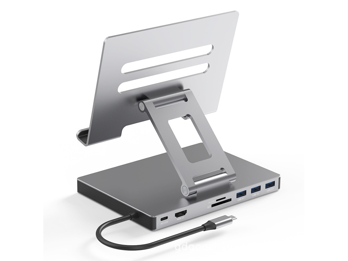 Estação de Encaixe 8 em 1 para Notebook 4K 60Hz Hub USB 3.0 Slot SD TF YANYXR