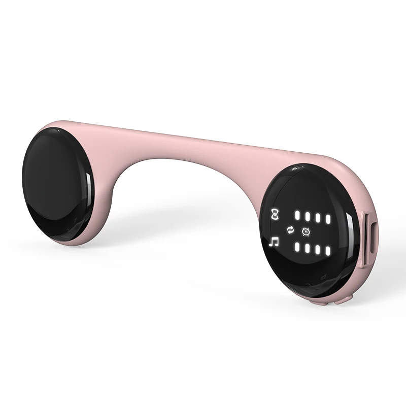 (rosa) Caixa De Som Bluetooth Com Condução Óssea, Visor Led, Compatível Com Cartão Tf E Desligamento Automático Programado.