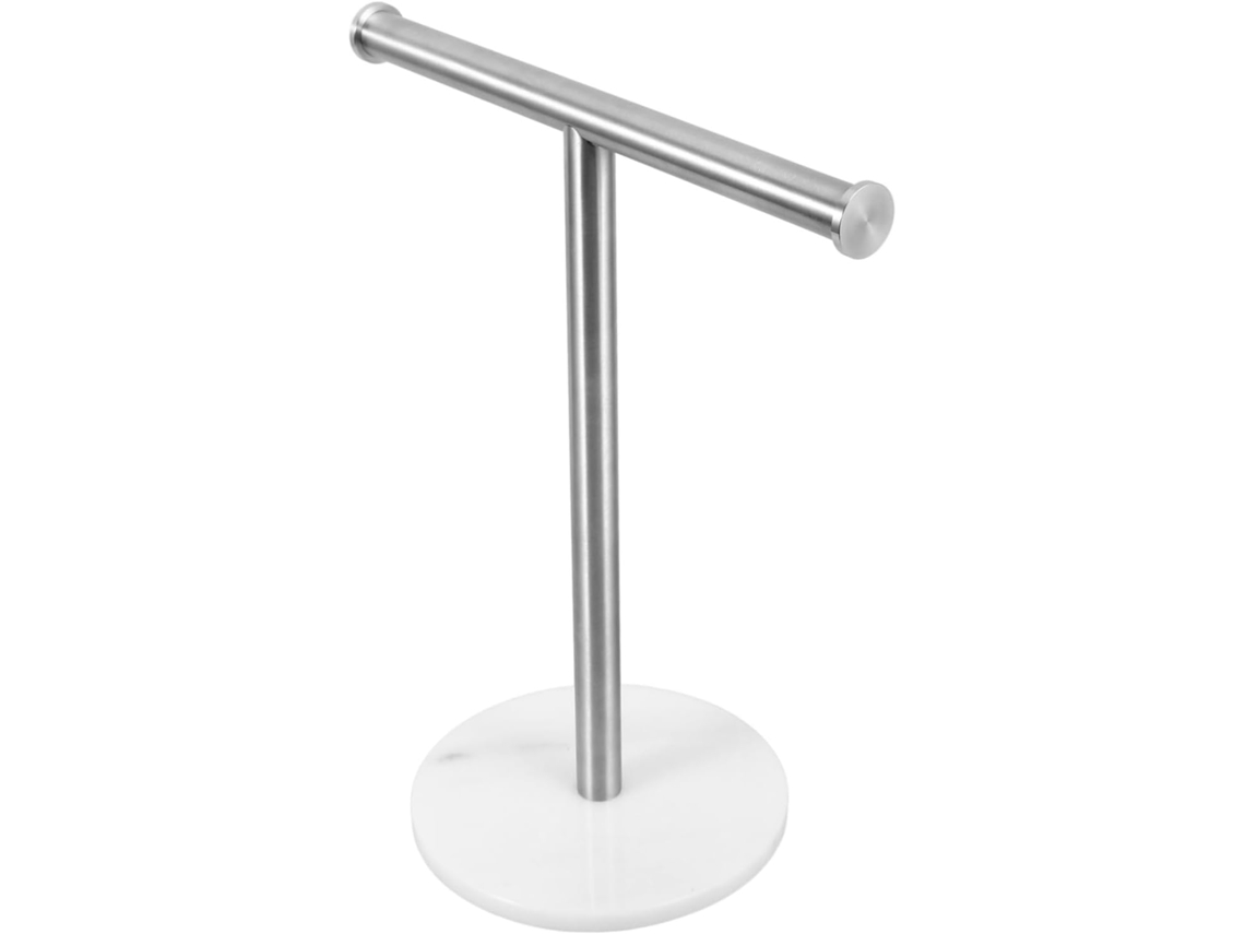 Suporte Para Toalhas Valiclud Com Base De Mármore, Em Aço Inoxidável, Em Formato De T, Fácil De Mover E Versátil