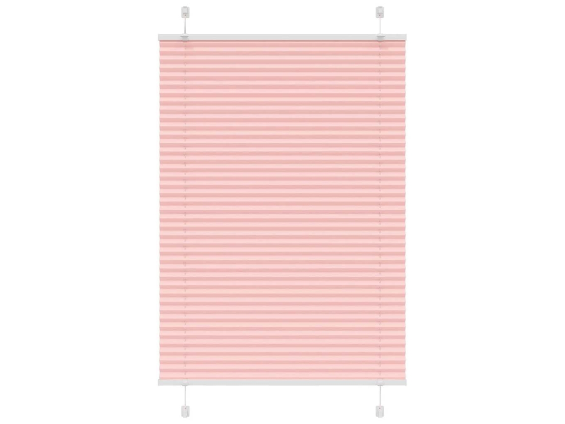 Vidaxl Rosa Plissada Cega 85x150 Cm Largura Tecido 84,4 Cm Poliéster