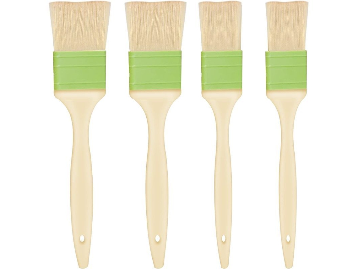Nova Line conjunto de 4 Pincéis de Massas e Cozinha para Untar Manteiga, Óleo, Molhos em Pães, Massas, Grelhados e Churrascos