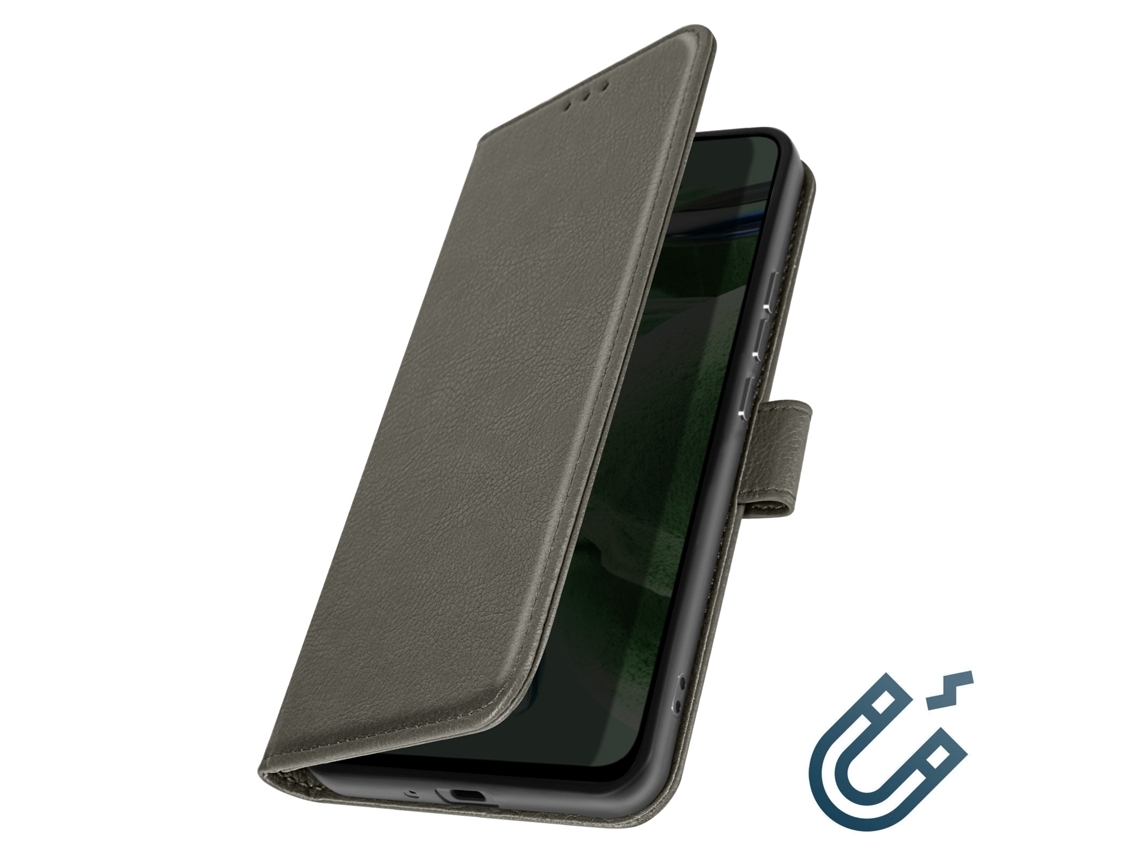 Capa Fólio Para Xiaomi Poco X4 Pro, Poco X4 Pro 5g Pele Cinzento .