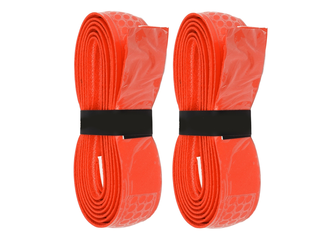 2 Pcs Fita De Grip Para Raquete De Tênis E Badminton Espessa Absorve Suor Com Textura Antiderrapante Laranja
