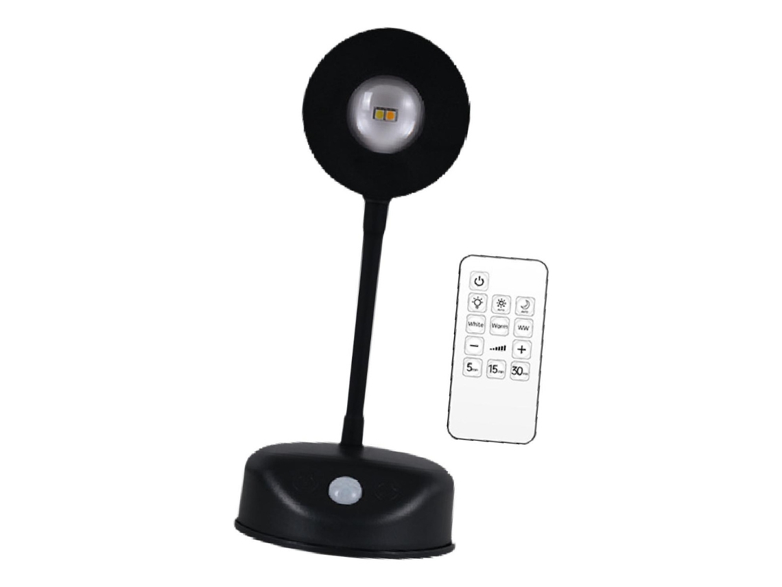Luz Noturna Com Sensor De Movimento Led E 3 Luzes Pretasslowmoose