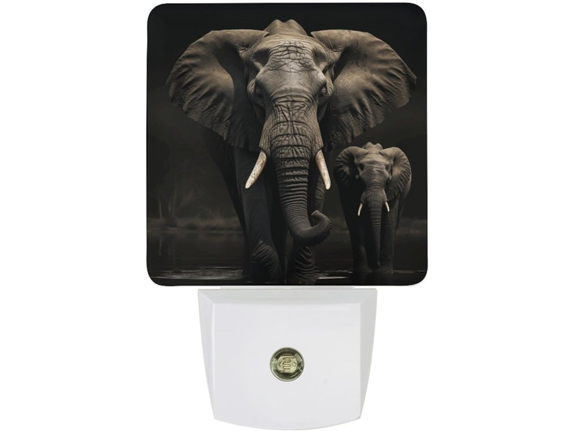 Luminária noturna de parede LED com plugue, acendimento automático, sensor crepuscular automático, luz noturna Preta