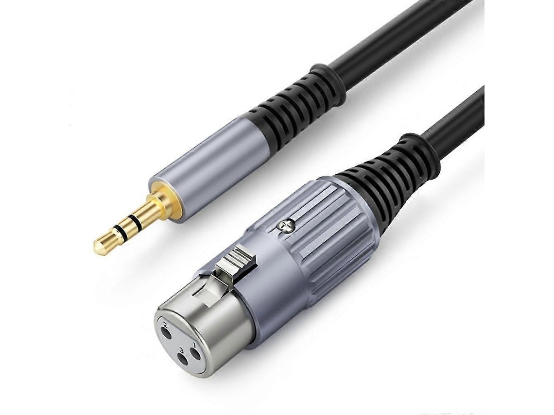 Lurelia Cabo Xlr Macho/fêmea 3,5 Mm, Para Microfones, Mixer, Amplificador E Colunas Ativas