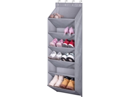1 Peça De Prateleira Para Sapatos Com Compartimento Profundo Sobre A Porta, Organizador De Sapatos Para Guarda Roupa Estreito, Cinza Aquaforge
