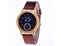 Relógio de Pulso Feminino de Quartzo Analógico com Pulseira de Pu Clássico Casual Café