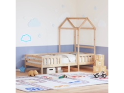 Vidaxl Estrutura De Cama Com Telhado 100x200 Cm Pinho Maciço